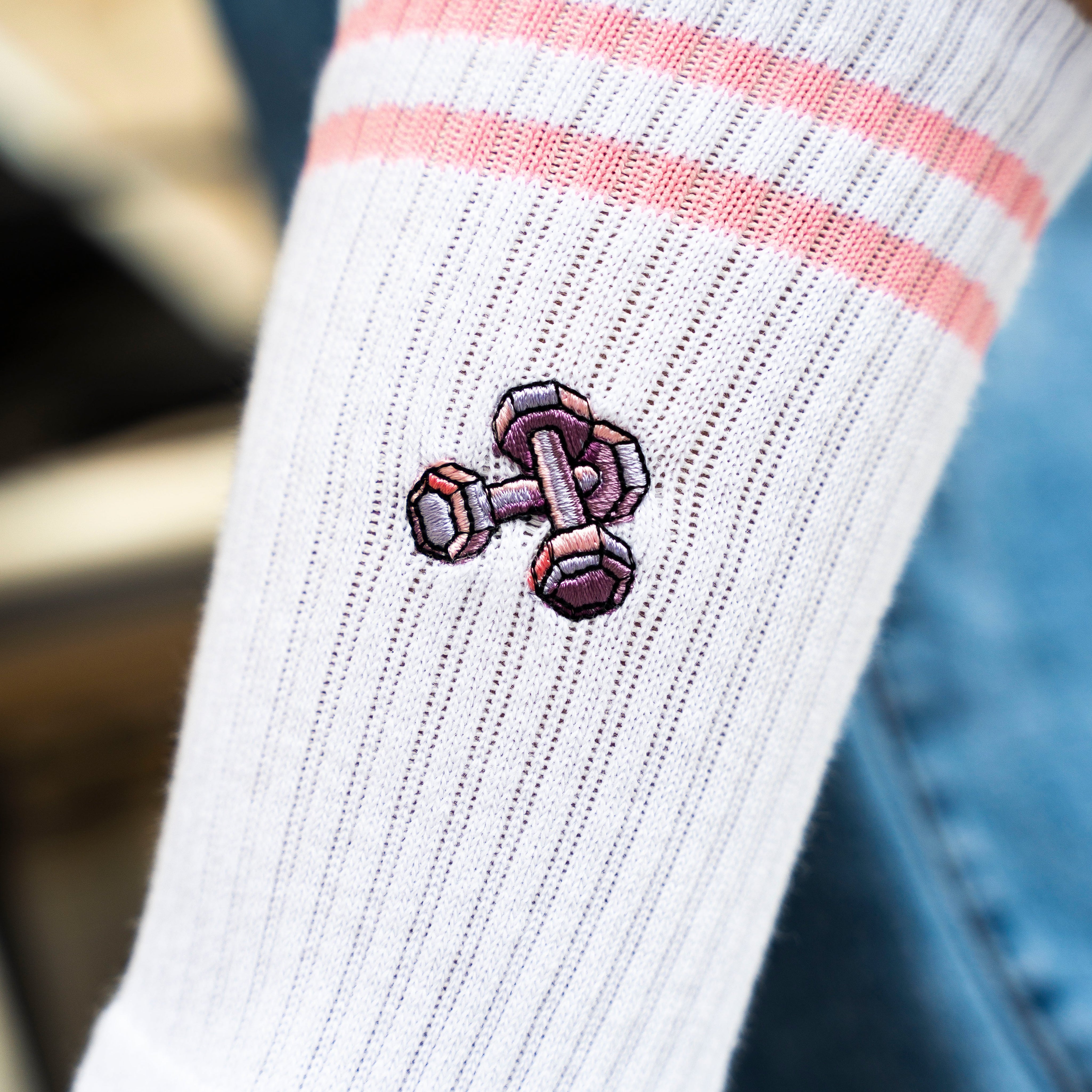 KURZHANTEL Socken rosa, Sportsocken, Tennissocken