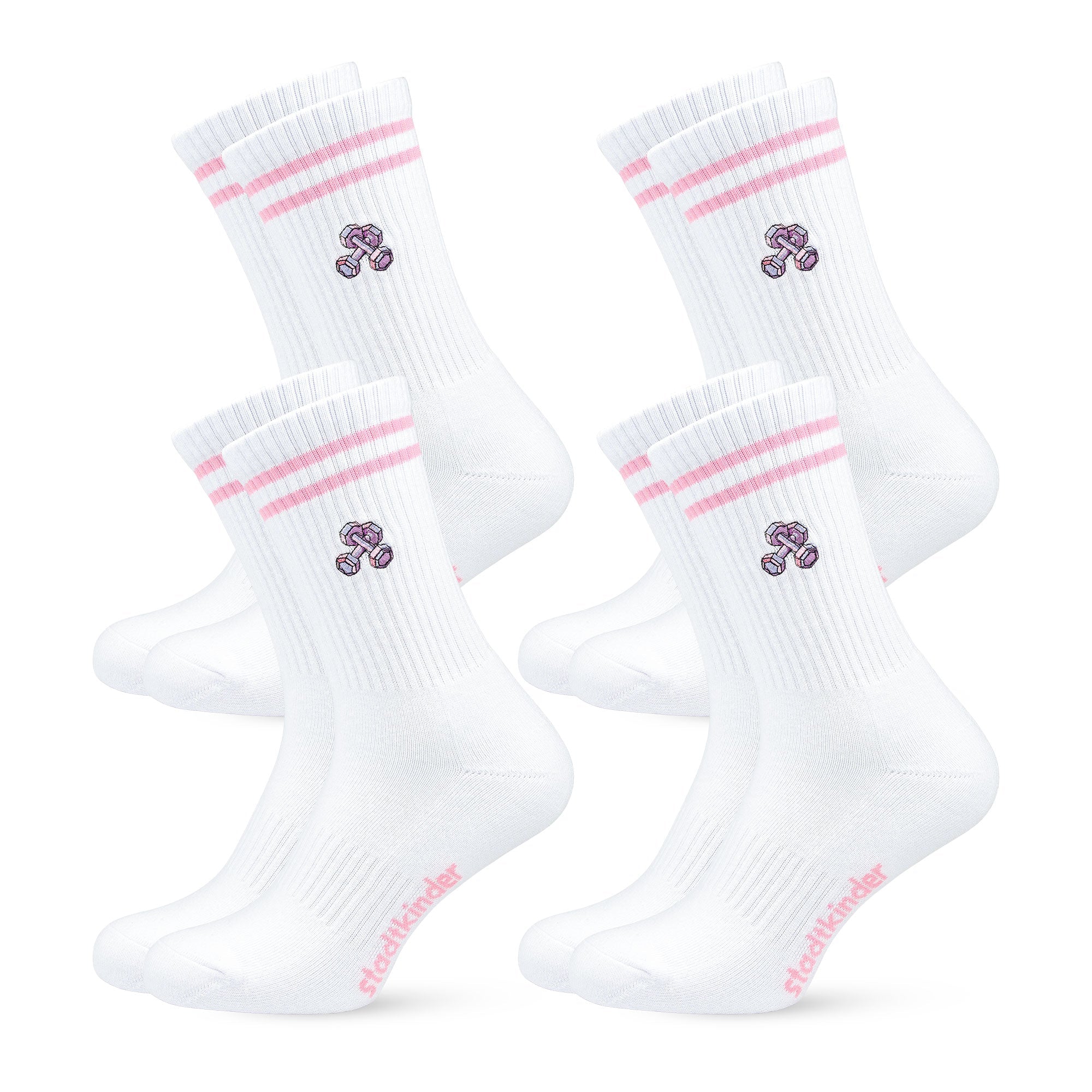 KURZHANTEL Socken rosa, Sportsocken, Tennissocken