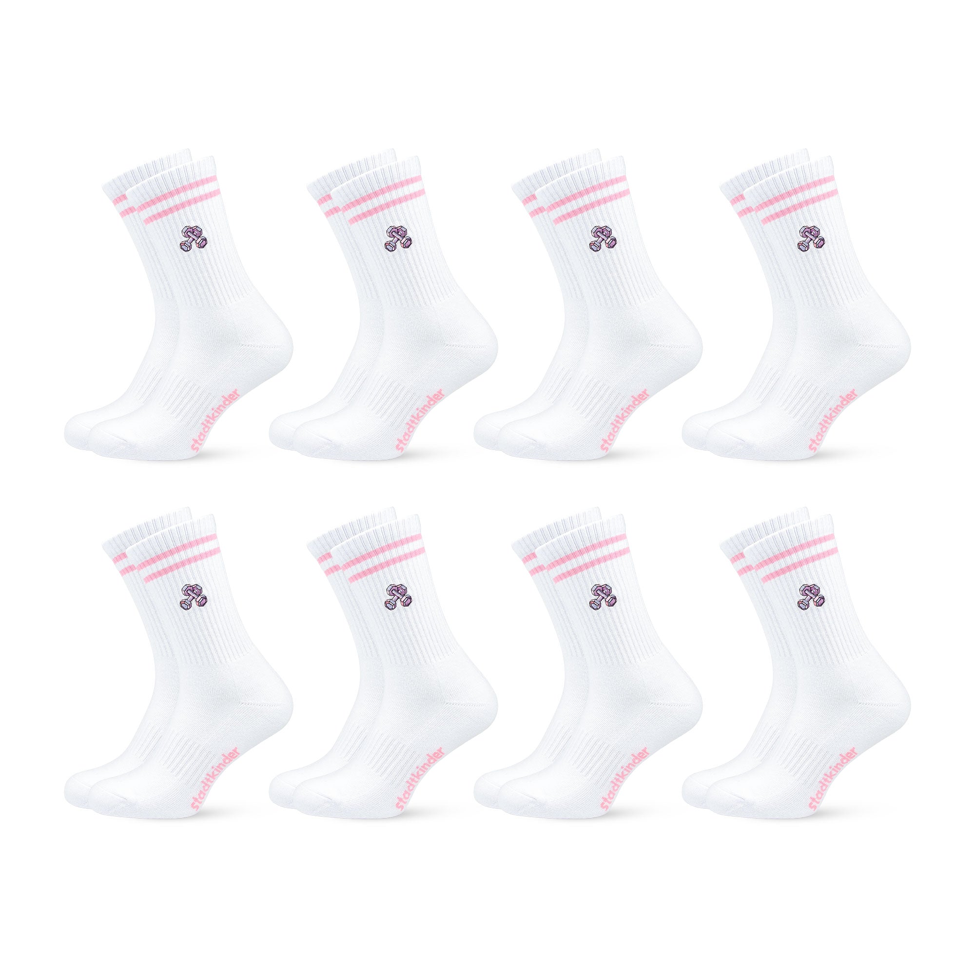 KURZHANTEL Socken rosa, Sportsocken, Tennissocken