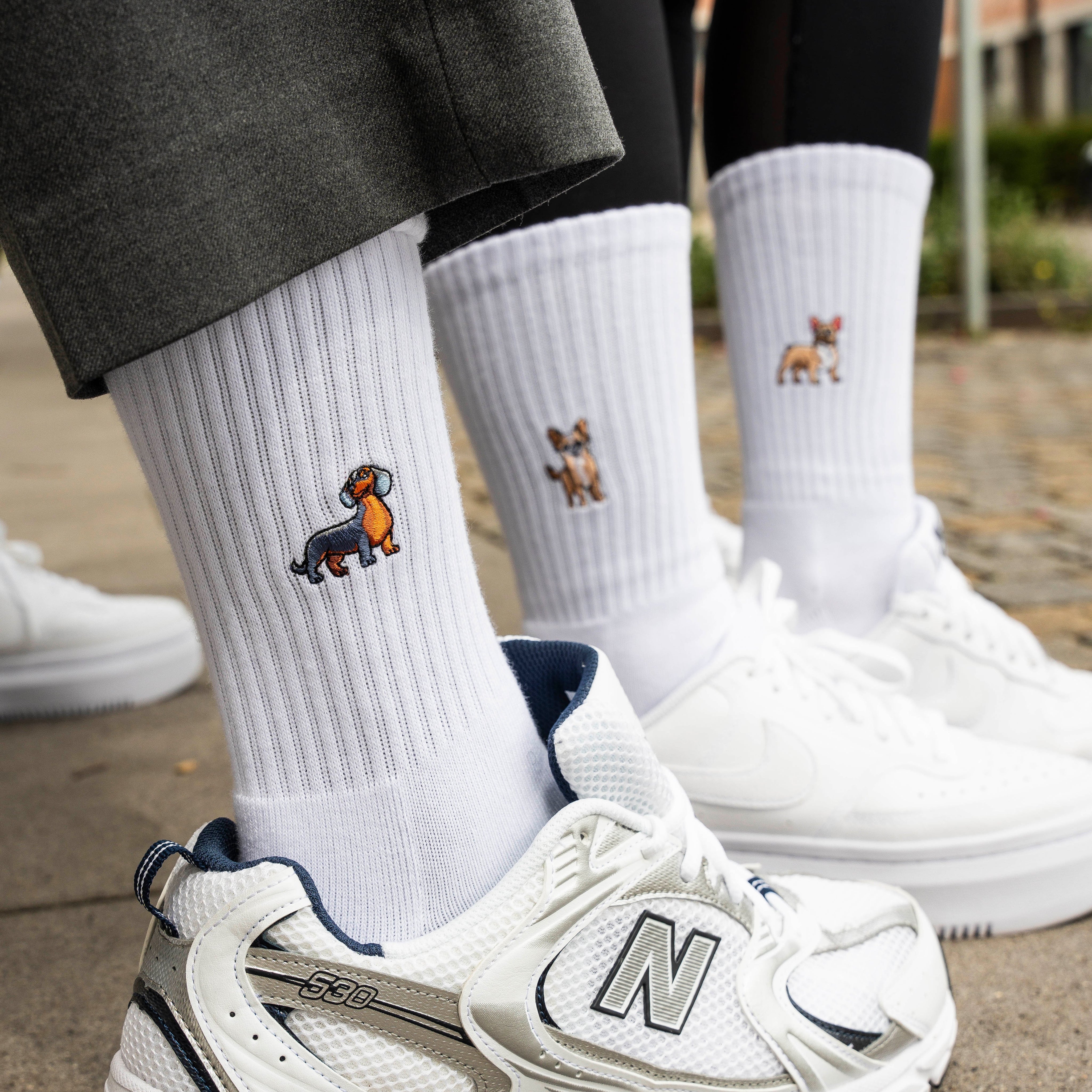 Hunde Mix Sportsocken, 4er Set