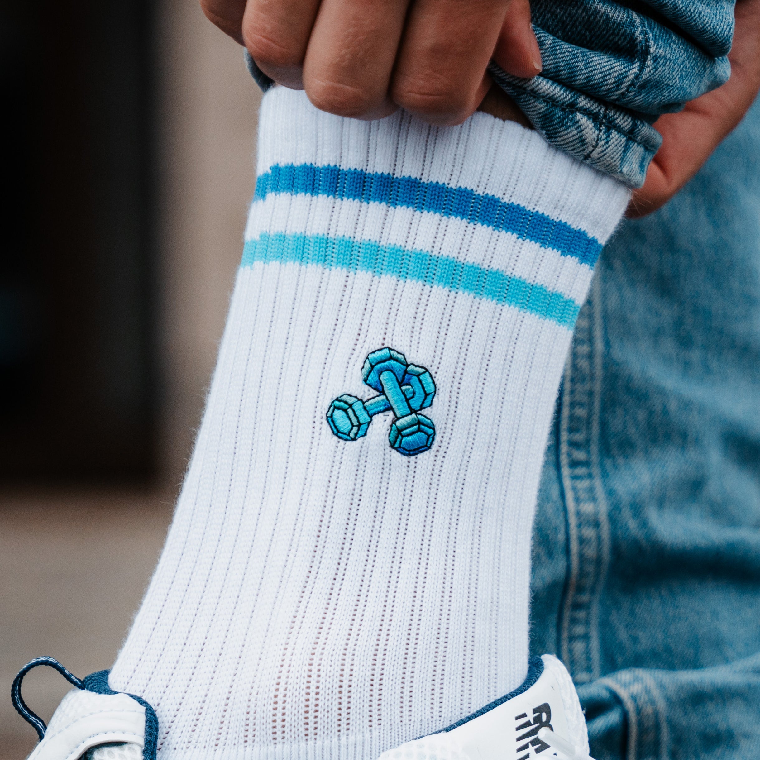 Kurzhantel Sportsocken, blau