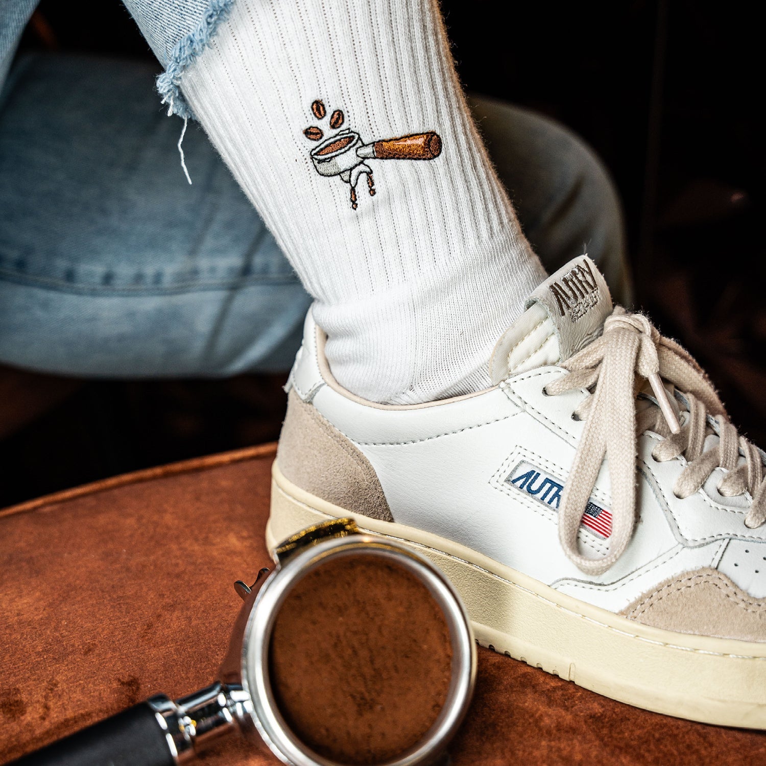 Siebträger Sportsocken, Kaffee