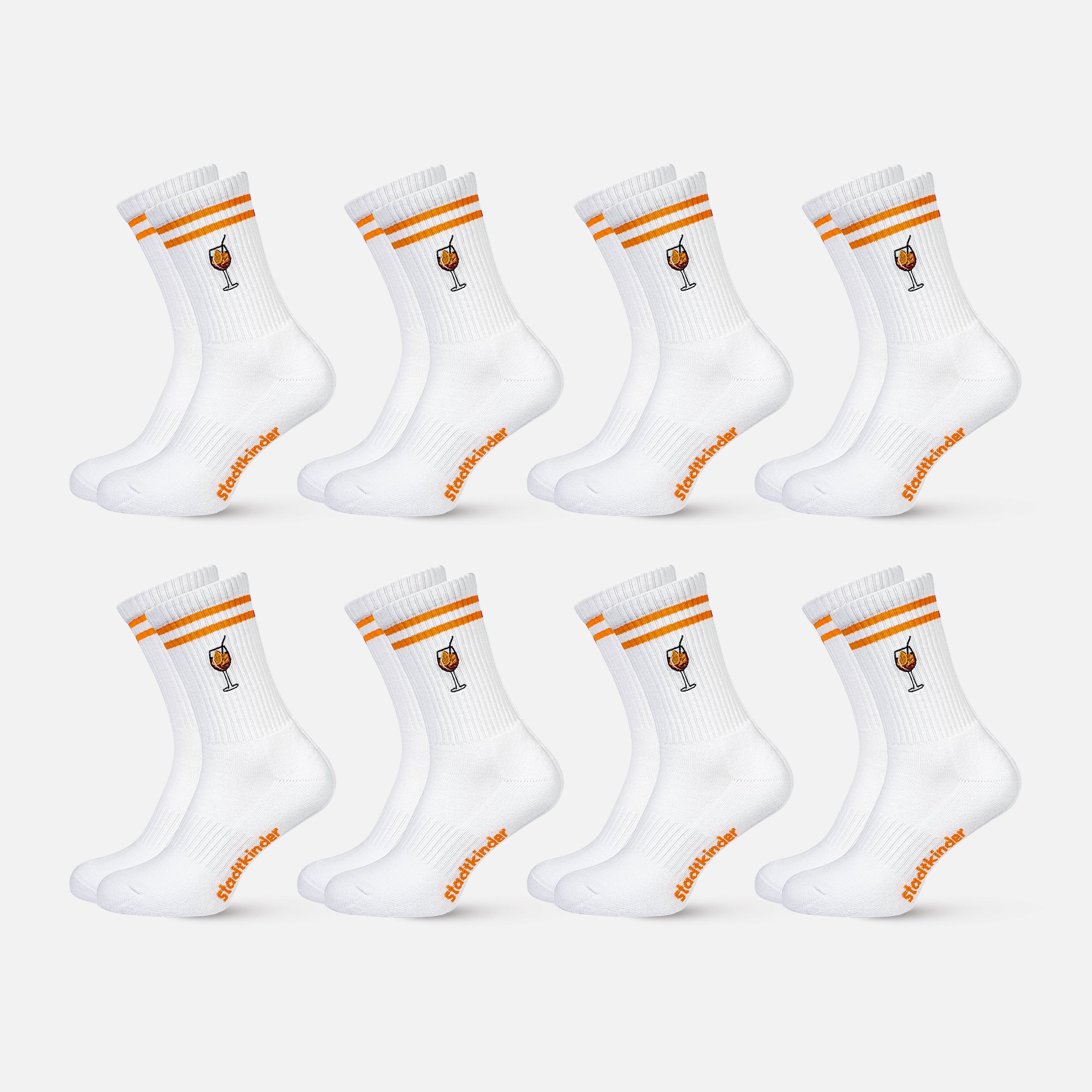 8er Set SPRITZ APERITIF Socken, Sportsocken, Tennissocken